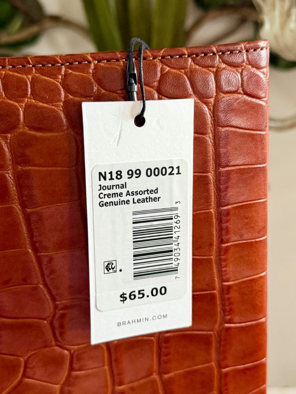 🤩 🤎 NWT Brahmin Sample Chestnut Baypoint Leather Journal Notebook 🤎🤩 - Picture 6 of 9